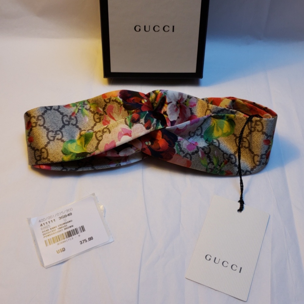 🌟🌟SOLD🌟🌟 Gucci Blooms Satin Headband - Picture 3 of 8